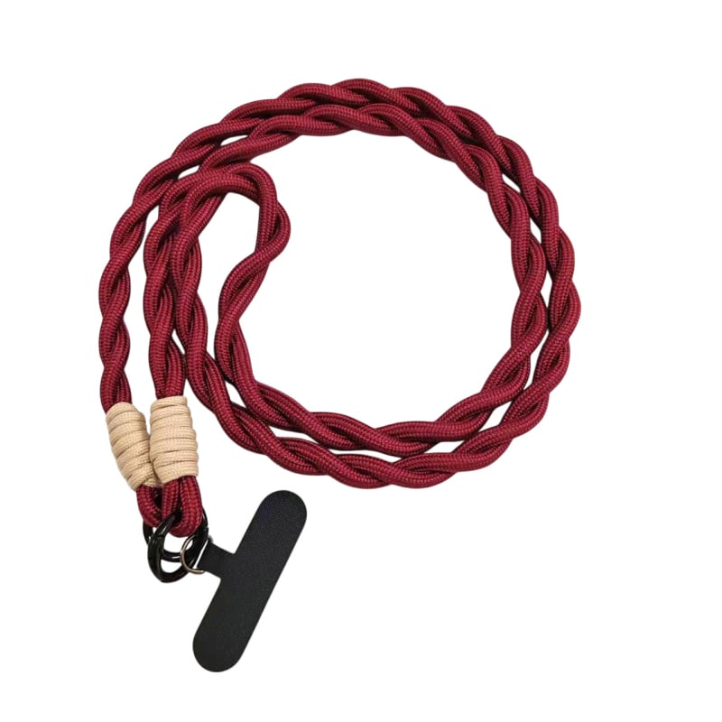 Ланярд за мобилен телефон, отделяем, найлонова лента с метална катарама, плетена изработка, печат на лого