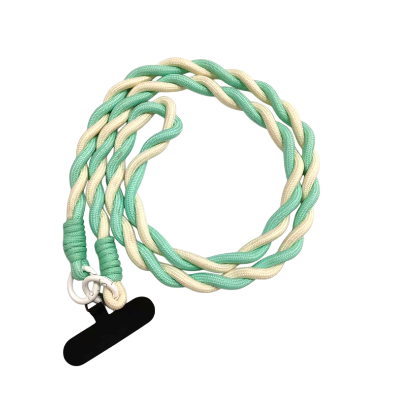 Ланярд за мобилен телефон, отделяем, найлонова лента с метална катарама, плетена изработка, печат на лого