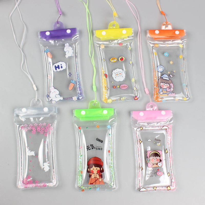 Husă de telefon impermeabilă din PVC, cu design cartoon – potrivită pentru majoritatea telefoanelor; husă plutitoare gonflabilă cu ecran tactil pentru relaxare, scufundări, drumeții și pescuit