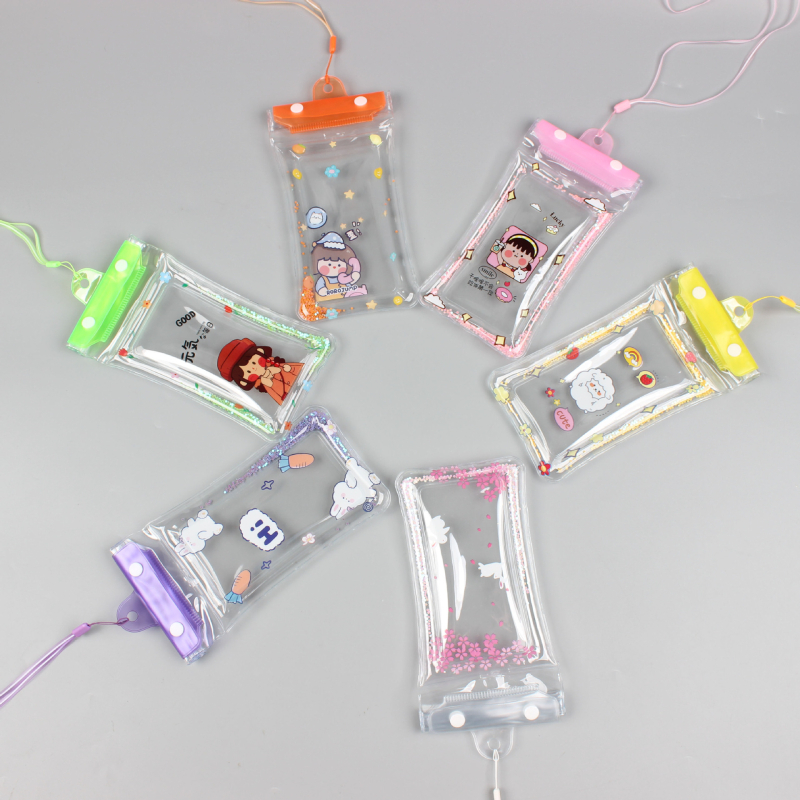 Husă de telefon impermeabilă din PVC, cu design cartoon – potrivită pentru majoritatea telefoanelor; husă plutitoare gonflabilă cu ecran tactil pentru relaxare, scufundări, drumeții și pescuit