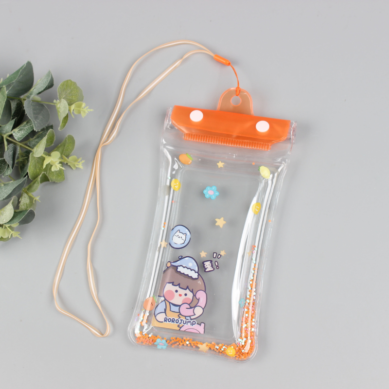 Husă de telefon impermeabilă din PVC, cu design cartoon – potrivită pentru majoritatea telefoanelor; husă plutitoare gonflabilă cu ecran tactil pentru relaxare, scufundări, drumeții și pescuit