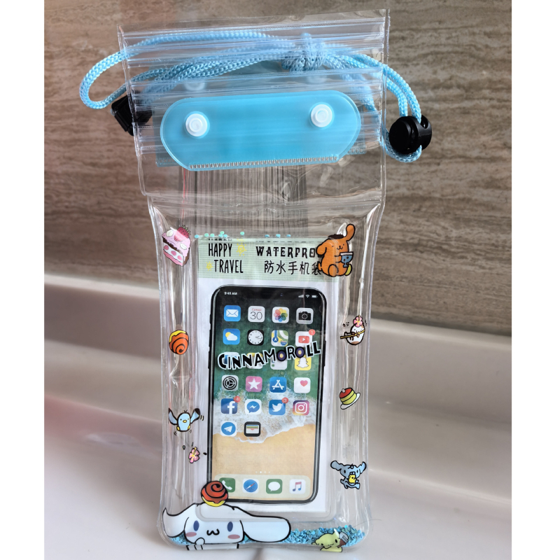 Husă de telefon impermeabilă din PVC, cu design cartoon – potrivită pentru majoritatea telefoanelor; husă plutitoare gonflabilă cu ecran tactil pentru relaxare, scufundări, drumeții și pescuit