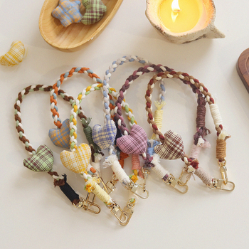 Телефонен ланярд в корейски стил, ръчно плетено памучно въже, метално катарамче, марка BREEZYLIFE, регулирем