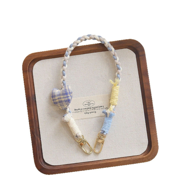 Телефонен ланярд в корейски стил, ръчно плетено памучно въже, метално катарамче, марка BREEZYLIFE, регулирем