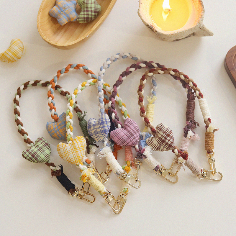 Телефонен ланярд в корейски стил, ръчно плетено памучно въже, метално катарамче, марка BREEZYLIFE, регулирем