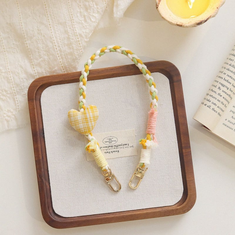 Телефонен ланярд в корейски стил, ръчно плетено памучно въже, метално катарамче, марка BREEZYLIFE, регулирем