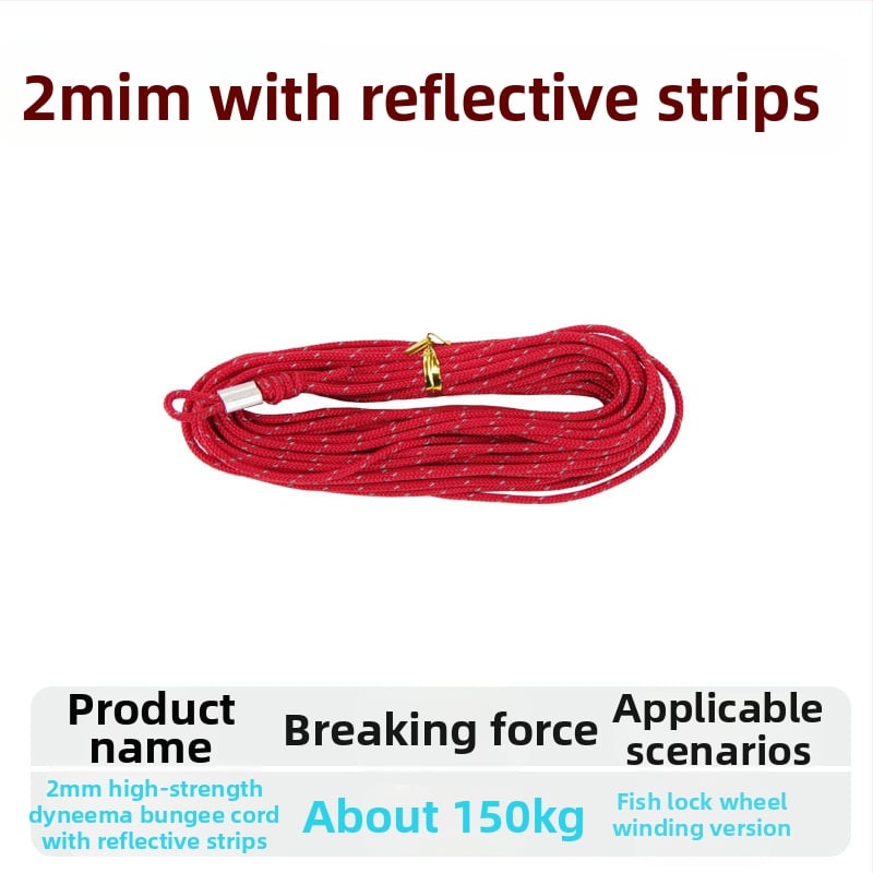 Риболовно въже с ключалка за риба – плетено въже, подсилено със стоманено телено, DIY аксесоар