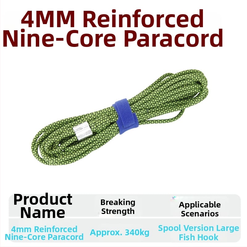 Риболовно въже с ключалка за риба – плетено въже, подсилено със стоманено телено, DIY аксесоар