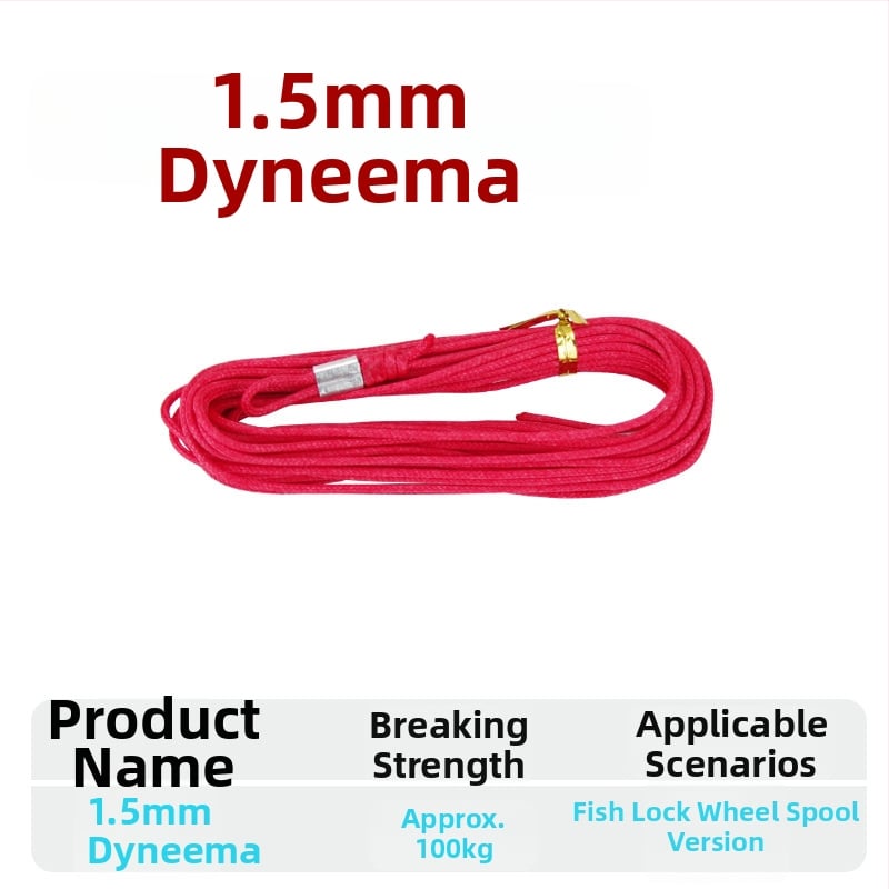 Риболовно въже с ключалка за риба – плетено въже, подсилено със стоманено телено, DIY аксесоар