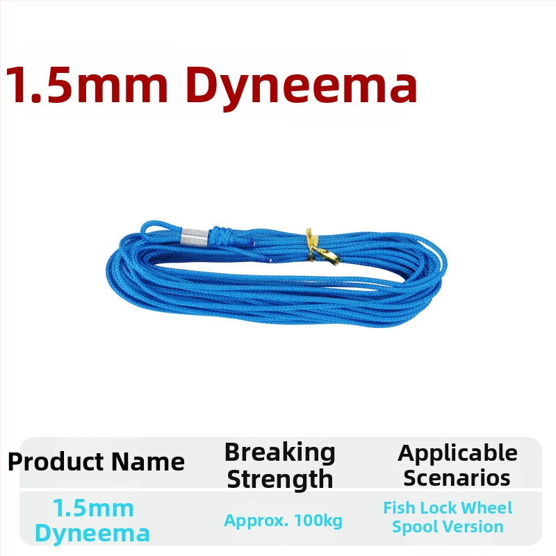 Риболовно въже с ключалка за риба – плетено въже, подсилено със стоманено телено, DIY аксесоар