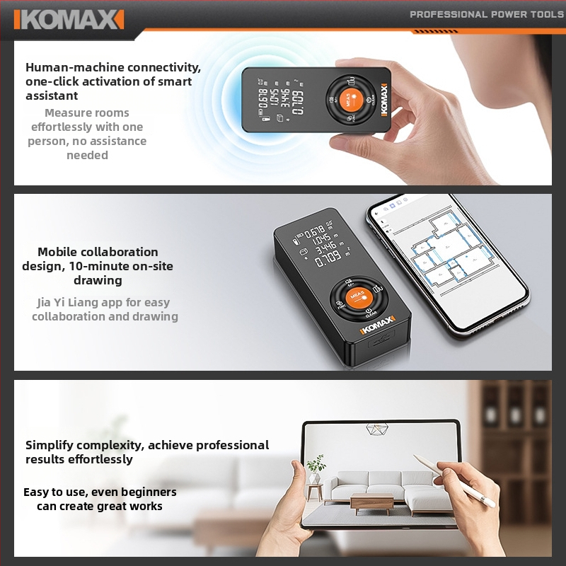 Comax lāzera distancētājs — portatīvs, nav importēts, autorizēts privātais zīmols