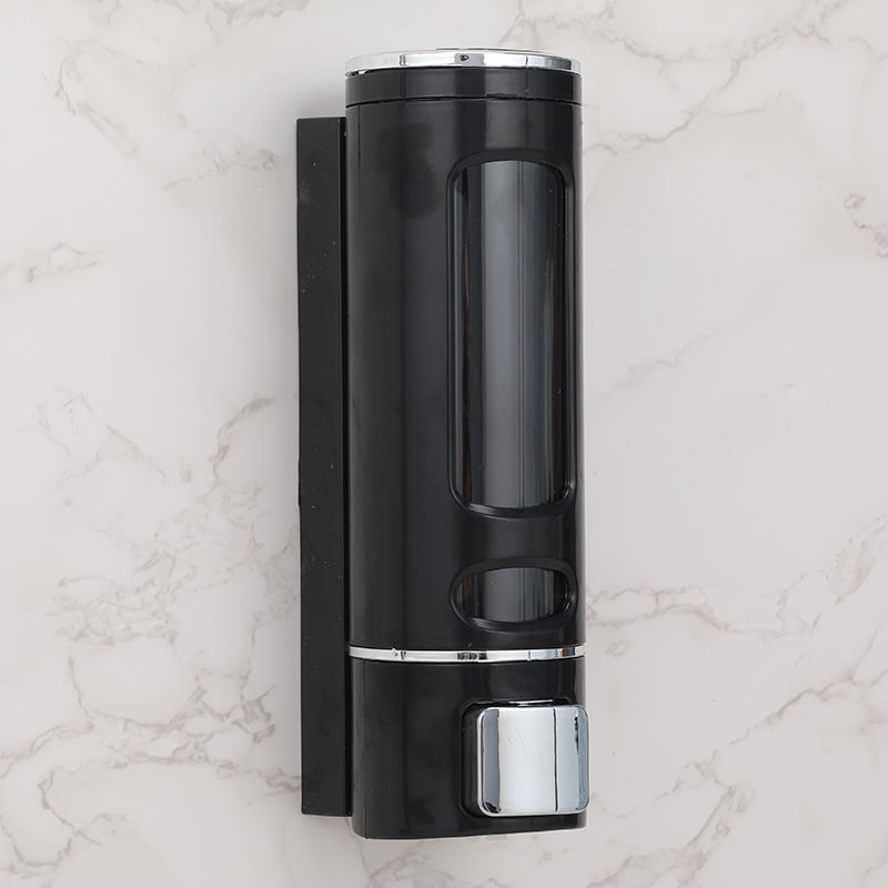 Δοσομετρητής σαπουνιού με τρία ακροφύσια, τοίχου, χειροκίνητη αντλία, ABS, ηλεκτροπλατιωμένη επίστρωση