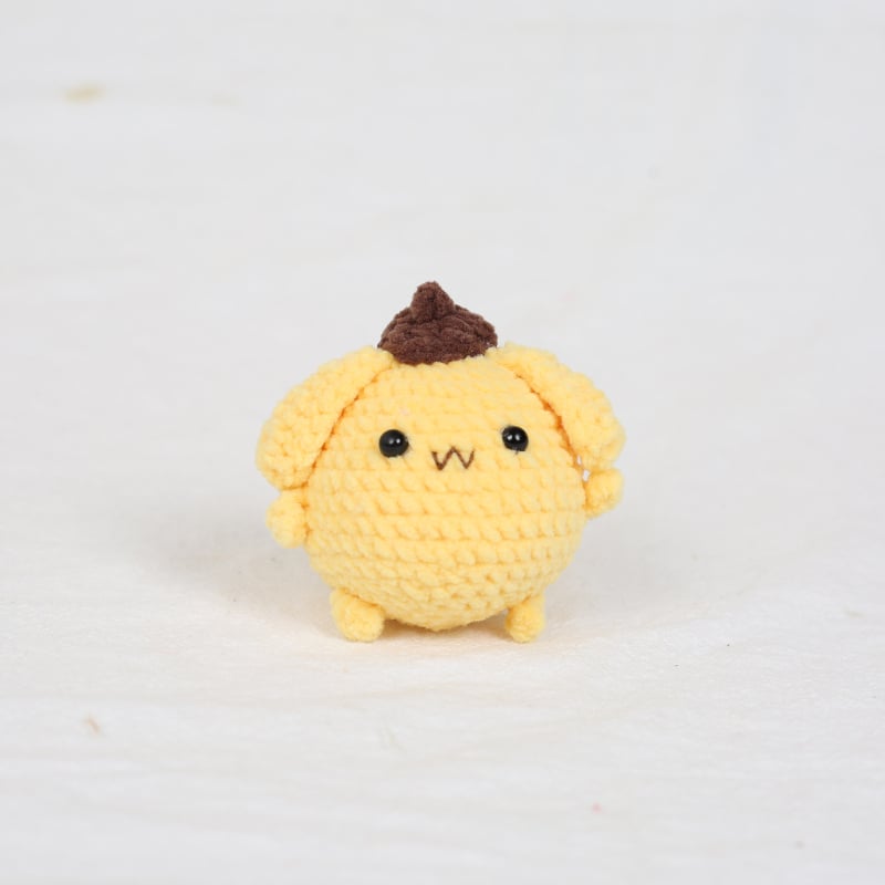 Breloc tricotat manual cu capybara iepuraș, din lână, stil pastoral, ornament pentru geantă