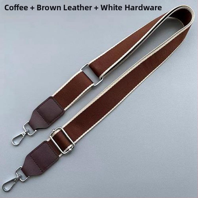 Curea de umăr reglabilă pentru geantă, cu două clipsuri, din pânză poliesterică și piele PU