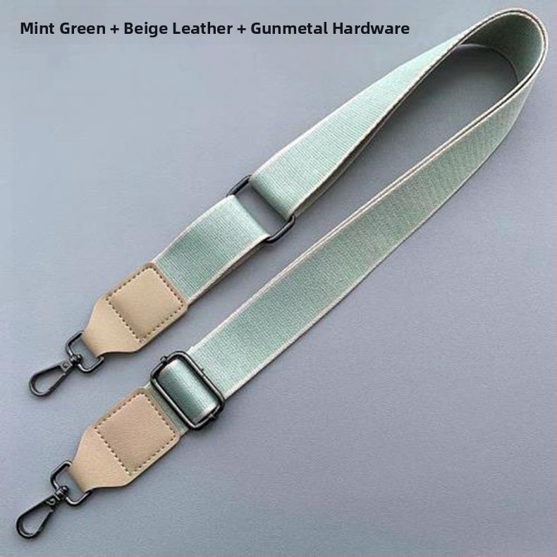 Curea de umăr reglabilă pentru geantă, cu două clipsuri, din pânză poliesterică și piele PU