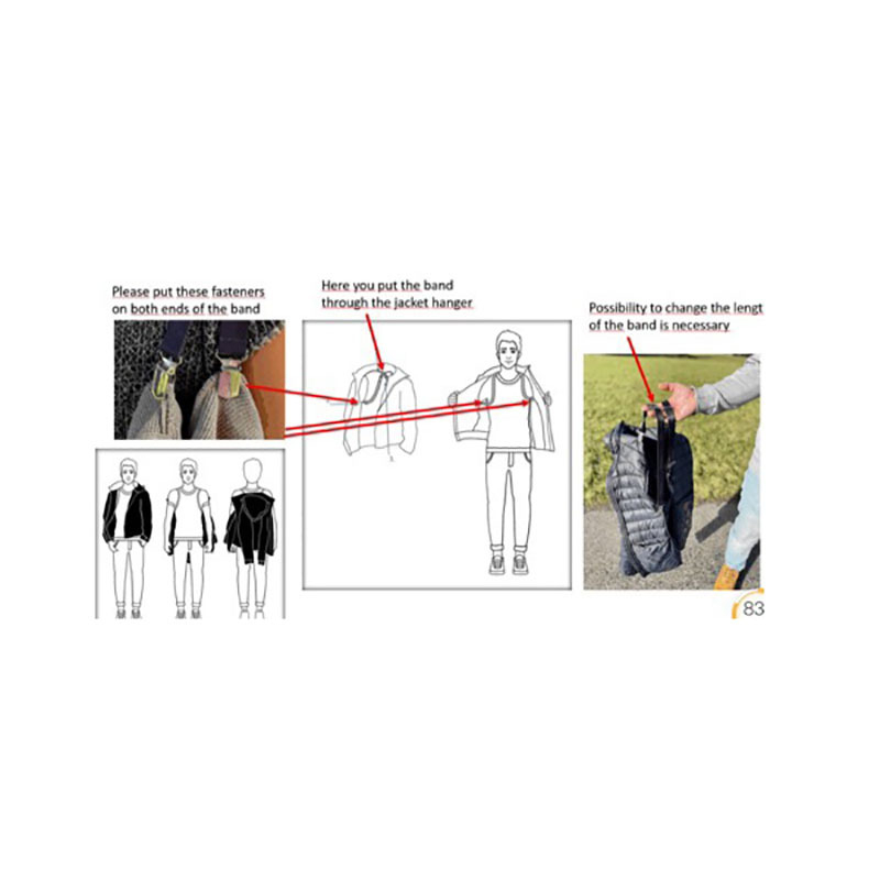 Bandă elastică reglabilă pentru haine, cu 2 clipsuri, material Dilu, elasticitate puternică, jacquard computerizat