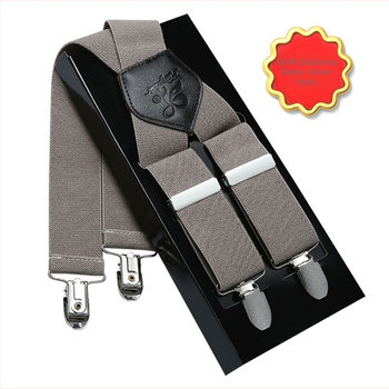 Bretele elastice pentru bărbați – 4 clipsuri, cruce în spate, lungime reglabilă, lățime 3,5 cm, lungime 110 cm
