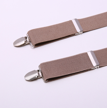 Bretele elastice pentru bărbați – 4 clipsuri, cruce în spate, lungime reglabilă, lățime 3,5 cm, lungime 110 cm