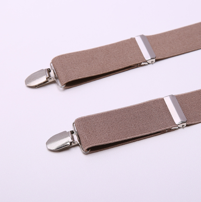 Bretele elastice pentru bărbați – 4 clipsuri, cruce în spate, lungime reglabilă, lățime 3,5 cm, lungime 110 cm