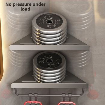 Hongtu poliță de colț pentru baie, montaj pe perete, fără găuri, din oțel-carbon, un etaj, sarcină 5–10 kg, modele 500200001/500200002