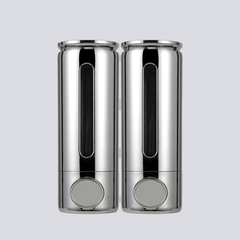 Διπλός τοίχος-διανομέας υγρών, ABS, 500 ml × 2, χειροκίνητη λειτουργία, εγκατάσταση χωρίς τρύπημα