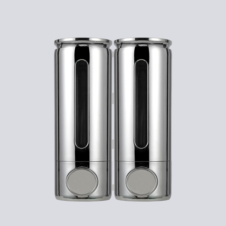 Διπλός τοίχος-διανομέας υγρών, ABS, 500 ml × 2, χειροκίνητη λειτουργία, εγκατάσταση χωρίς τρύπημα