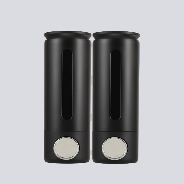 Διπλός τοίχος-διανομέας υγρών, ABS, 500 ml × 2, χειροκίνητη λειτουργία, εγκατάσταση χωρίς τρύπημα