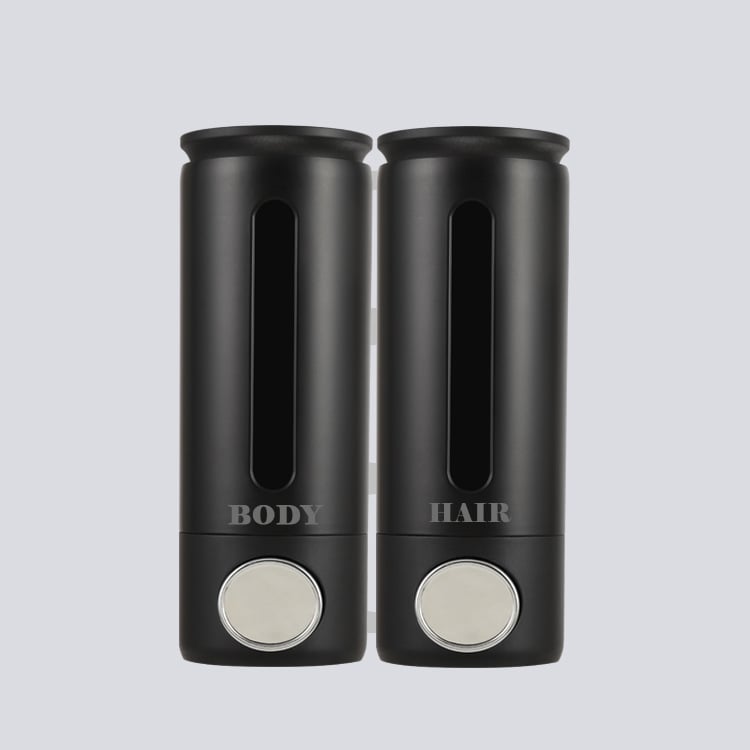 Διπλός τοίχος-διανομέας υγρών, ABS, 500 ml × 2, χειροκίνητη λειτουργία, εγκατάσταση χωρίς τρύπημα