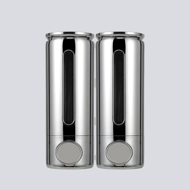 Διπλός τοίχος-διανομέας υγρών, ABS, 500 ml × 2, χειροκίνητη λειτουργία, εγκατάσταση χωρίς τρύπημα