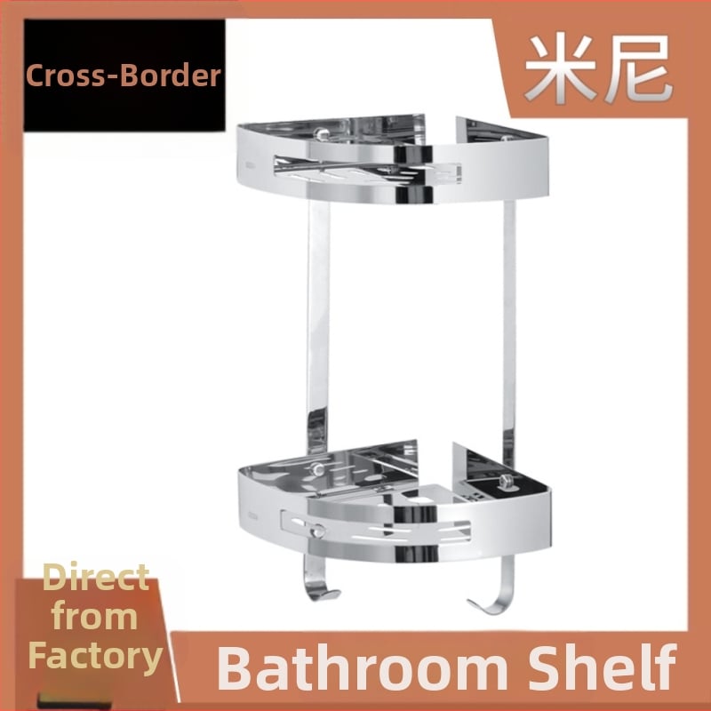 Raft de colț montat pe perete pentru baie, oțel inoxidabil, sarcină 30 kg, model A01, finisaj oglindă lucios