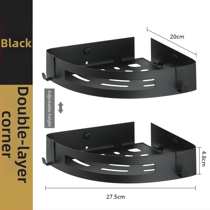 Raft de colț montat pe perete pentru baie, oțel inoxidabil, sarcină 30 kg, model A01, finisaj oglindă lucios