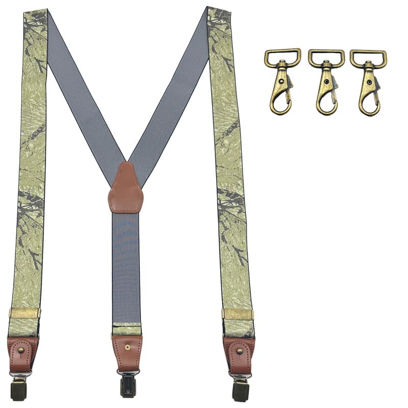 Bretele pentru bărbați reglabile, design cu 3 clipsuri, bandă din poliester elastic