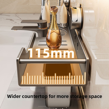 Raft de baie montat pe perete pentru chiuvetă, fără găuri, oțel carbon, 1 nivel, stil modern minimalist, capacitate 10 kg