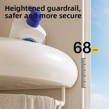 Raft triunghiular pentru baie, montaj pe perete cu ventuze, aluminiu Space, încărcare 1–5 kg