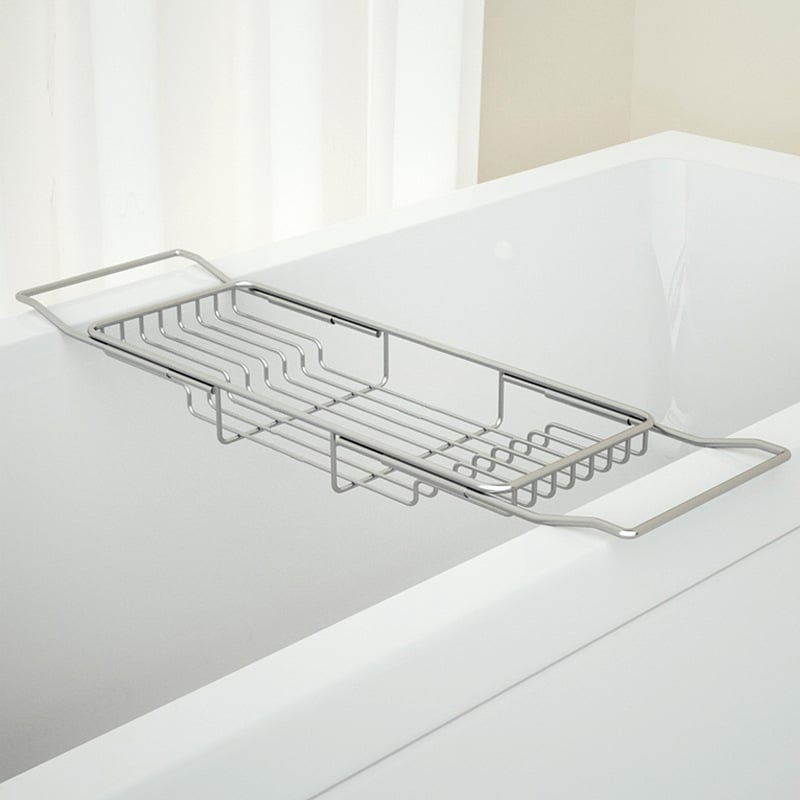 Raft de baie din oțel inoxidabil, extensibil, etaj unic, montaj pe suprafață, design simplu și modern