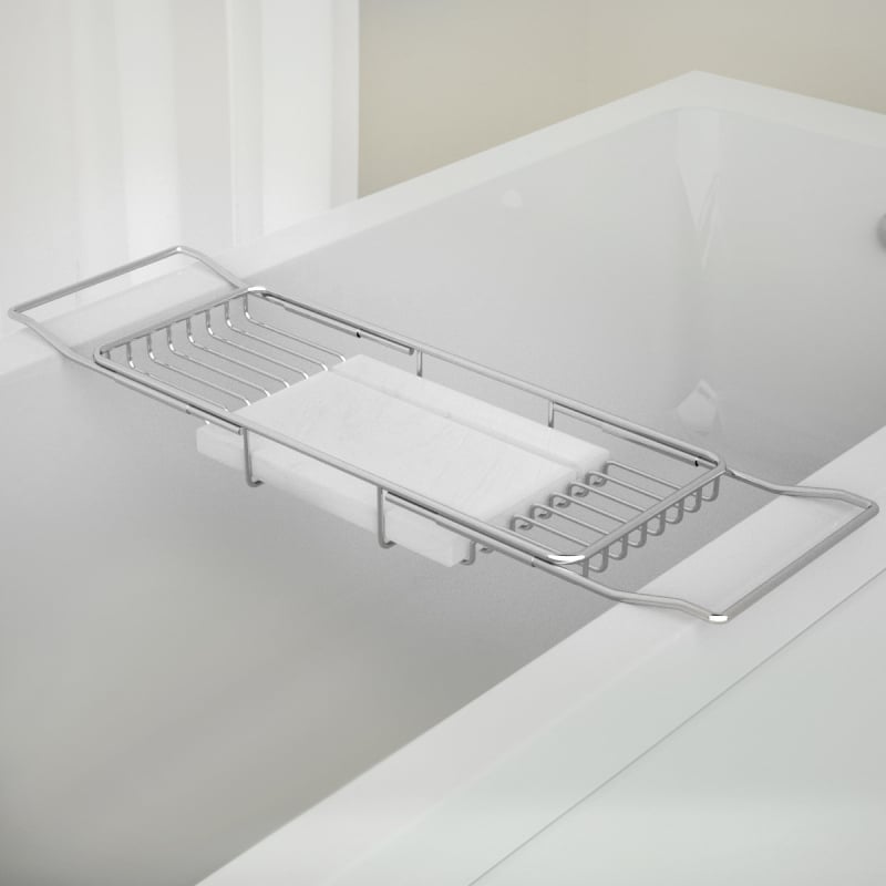 Raft de baie din oțel inoxidabil, extensibil, etaj unic, montaj pe suprafață, design simplu și modern