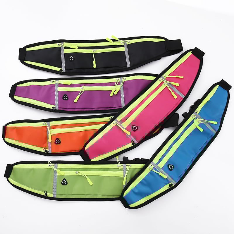 Kerékpáros derék táska - uniszex, vízálló nejlon sporttáska palacktartóval, ultrakönnyű, kültéri használatra (Nylon; Vízálló; Ultra könnyű; Palacktartó; Uniszex)