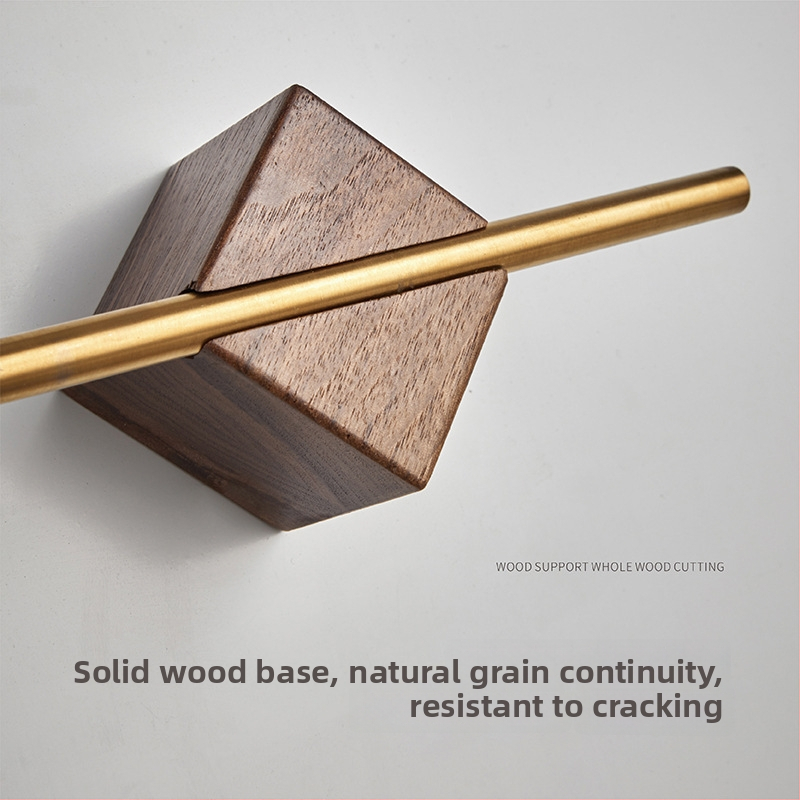 Μπάρα πετσέτας από ανοξείδωτο ατσάλι, γυαλισμένη επιφάνεια, εγκατάσταση χωρίς διάτρηση, χωρητικότητα 5 kg, με ένα ράβδο, Νέο κινεζικό στυλ