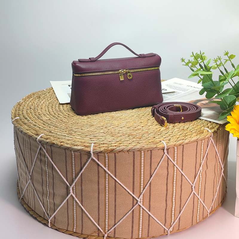 Druga generacija LP19 lunch box torbica, GiGi-stil, kožna kutija torbica za ramena za žene