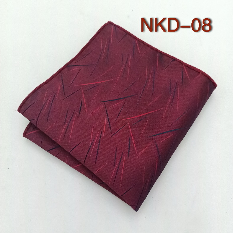 Batistă de buzunar pentru costum, dungată, jacquard vopsit pe fir, fibră de poliester, căptușeală din poliester, stil de seară