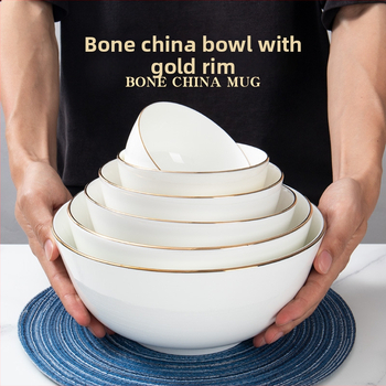 Csontporcelán tálak készlete szállodák és éttermek számára — kör alakú, glazúrt felület, testreszabható
