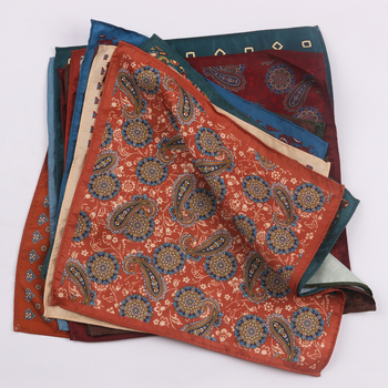 TAGERWILEN Batistă de buzunar pentru bărbați – stil vintage, imprimeu floral, poliester-satin, imprimată