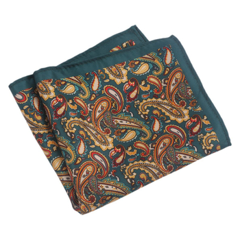 TAGERWILEN Batistă de buzunar pentru bărbați – stil vintage, imprimeu floral, poliester-satin, imprimată