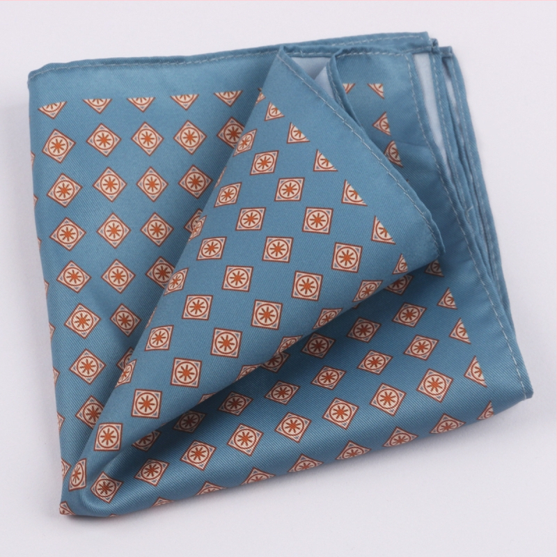 TAGERWILEN Pánska vreckovka do saka – vintage štýl, kvetinový vzor, polyester-satén materiál, potlačená