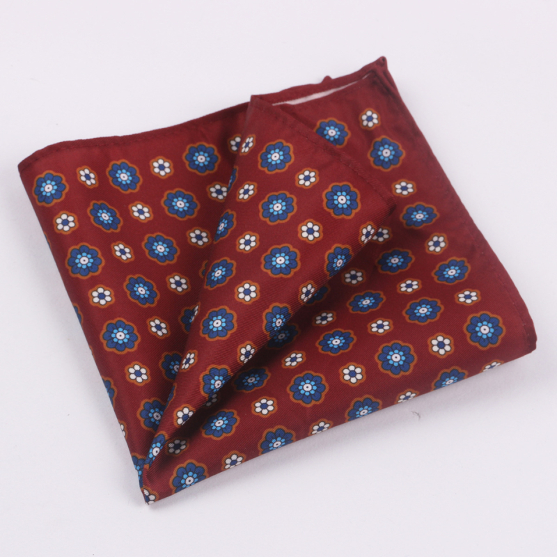 TAGERWILEN Batistă de buzunar pentru bărbați – stil vintage, imprimeu floral, poliester-satin, imprimată