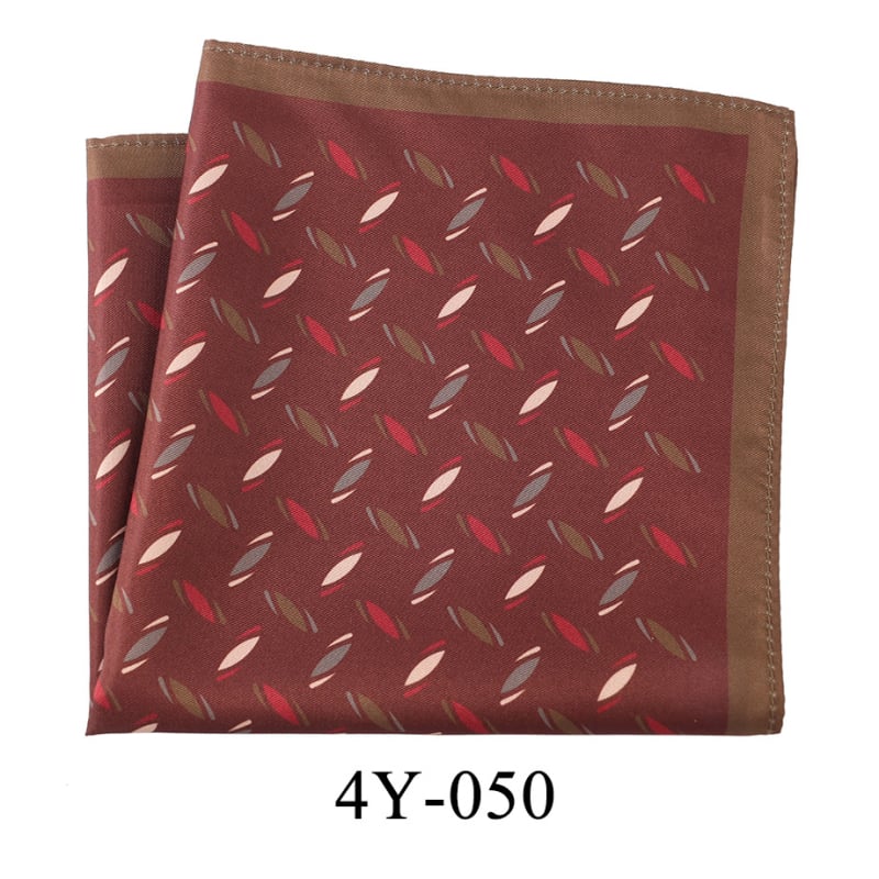 Batistă de buzunar pentru sacou cu imprimeu floral retro (Material: fibră de poliester; Model: flori; Stil: purtare de seară; Proces de imprimare: imprimare; Proces de fabricație: imprimare pe ambele fețe)