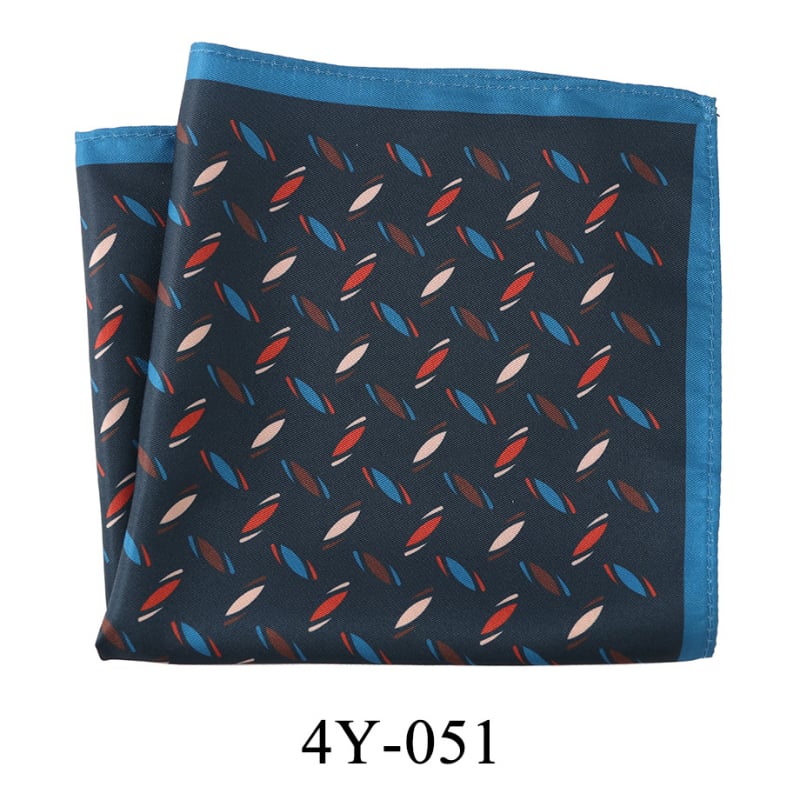 Batistă de buzunar pentru sacou cu imprimeu floral retro (Material: fibră de poliester; Model: flori; Stil: purtare de seară; Proces de imprimare: imprimare; Proces de fabricație: imprimare pe ambele fețe)