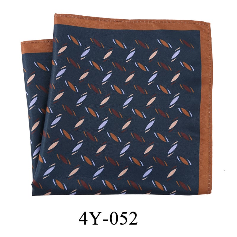 Batistă de buzunar pentru sacou cu imprimeu floral retro (Material: fibră de poliester; Model: flori; Stil: purtare de seară; Proces de imprimare: imprimare; Proces de fabricație: imprimare pe ambele fețe)