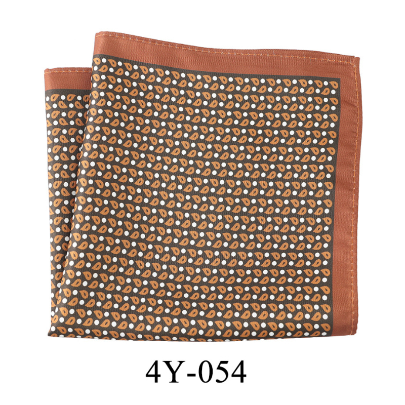 Batistă de buzunar pentru sacou cu imprimeu floral retro (Material: fibră de poliester; Model: flori; Stil: purtare de seară; Proces de imprimare: imprimare; Proces de fabricație: imprimare pe ambele fețe)