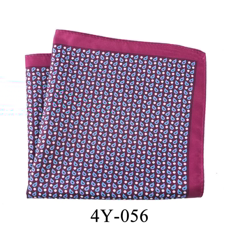 Batistă de buzunar pentru sacou cu imprimeu floral retro (Material: fibră de poliester; Model: flori; Stil: purtare de seară; Proces de imprimare: imprimare; Proces de fabricație: imprimare pe ambele fețe)